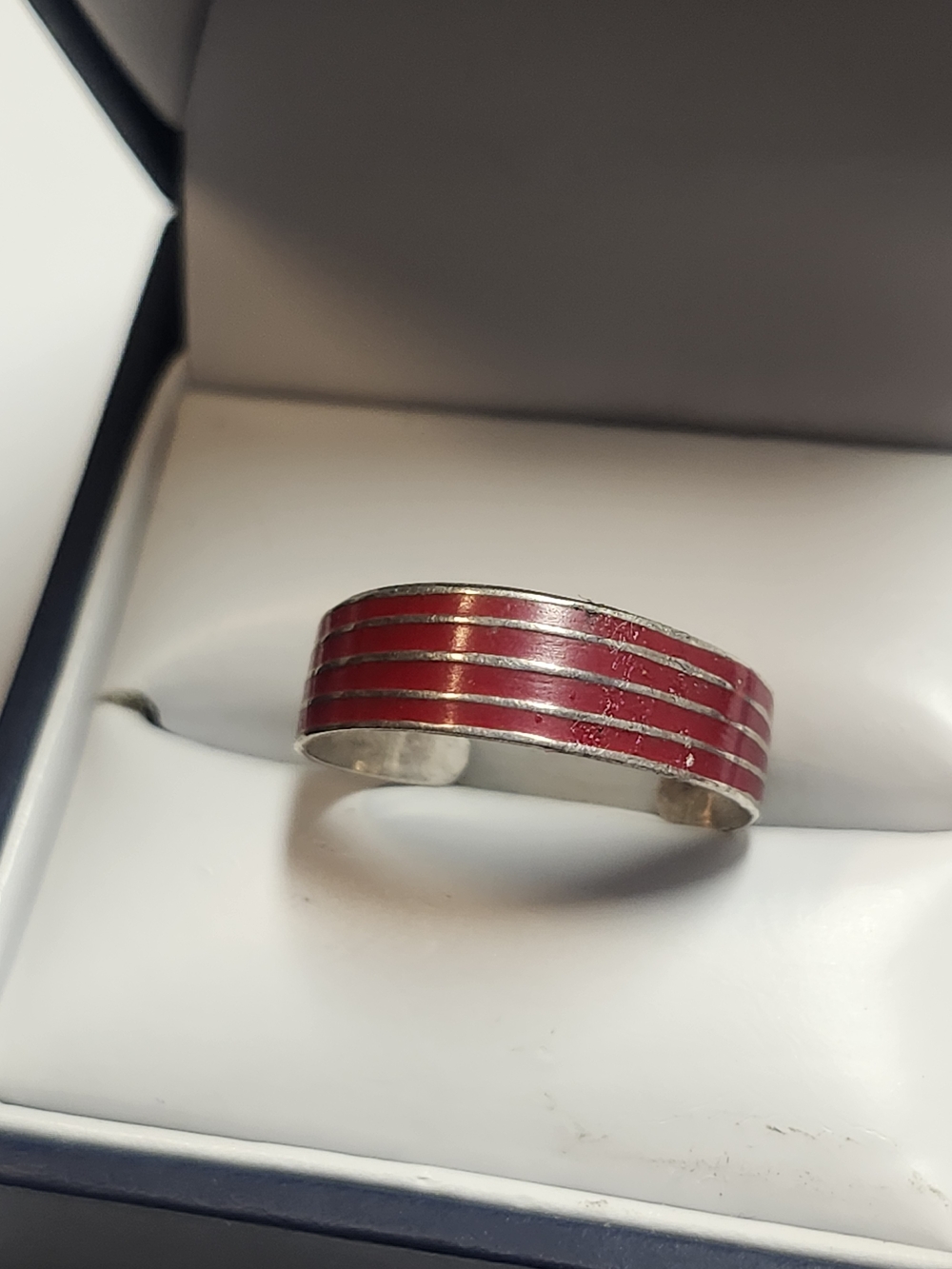 Sterling Silver Open Back Ring 6.5 Adjustable 925 Mexico